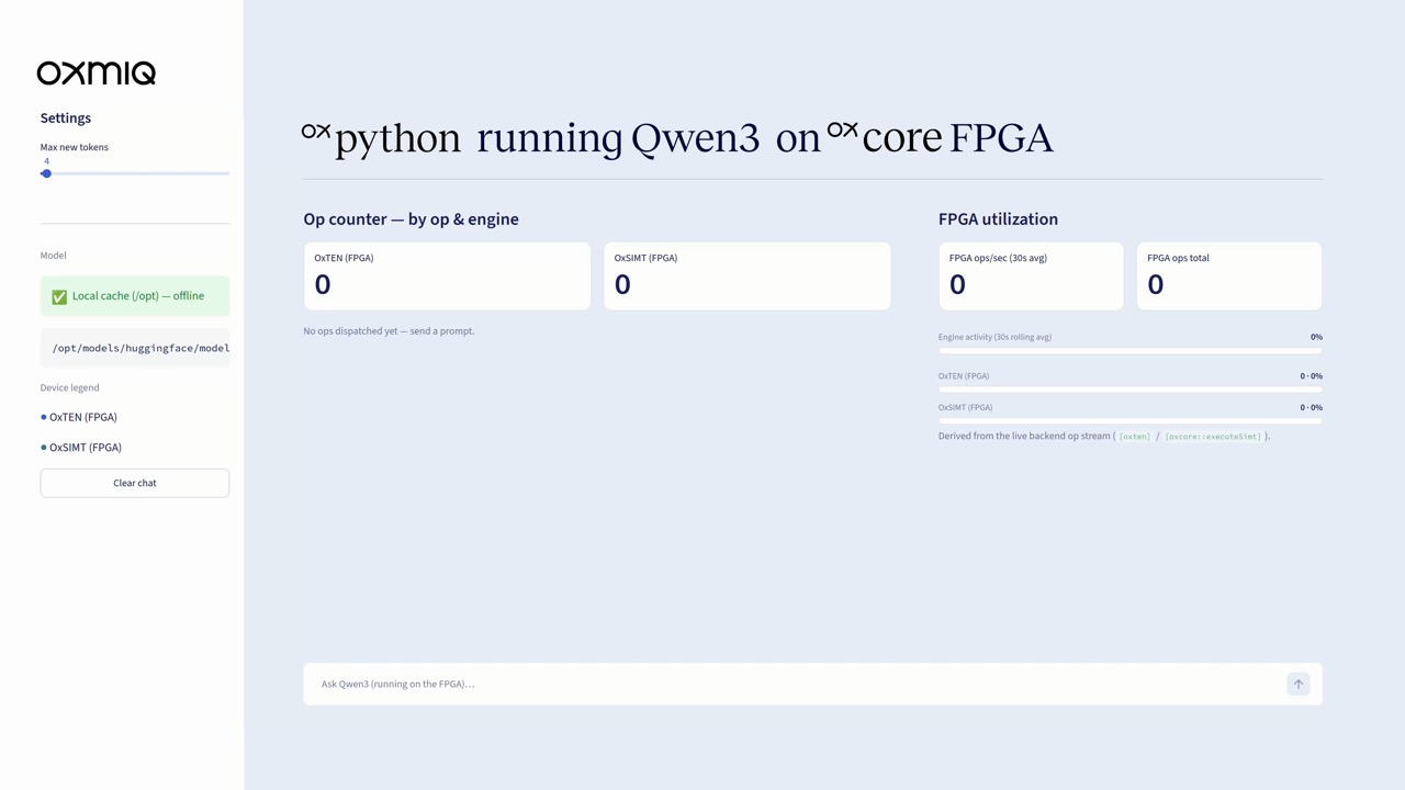 Qwen3 running on OxCore